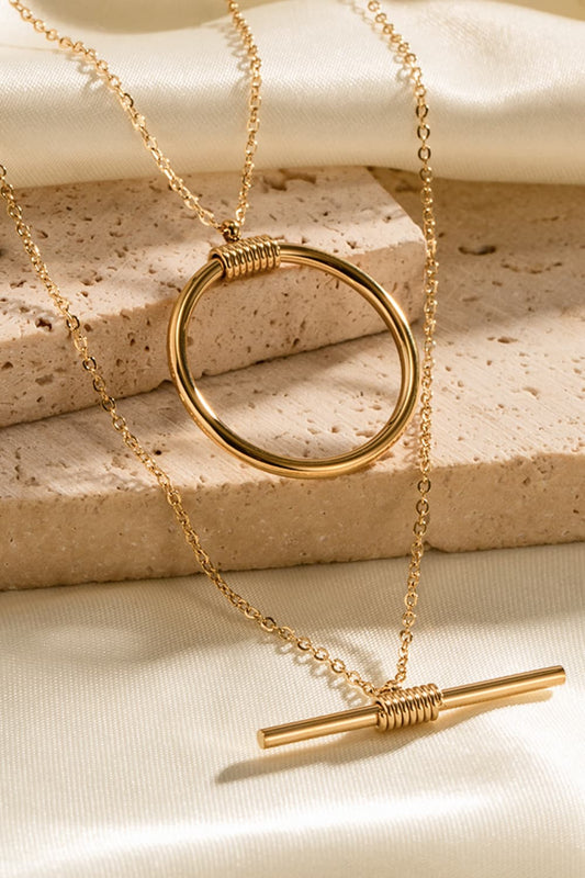 Double-Layered Stainless Steel Necklace - AngelMar Fashion