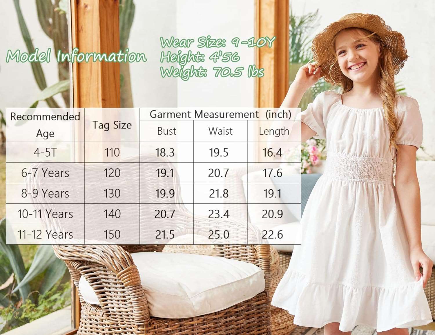 Arshiner Girls Tie Back Short Sleeve Ruffle Hem Off Shoulder Casual Elegant Dresses 4-12 Years