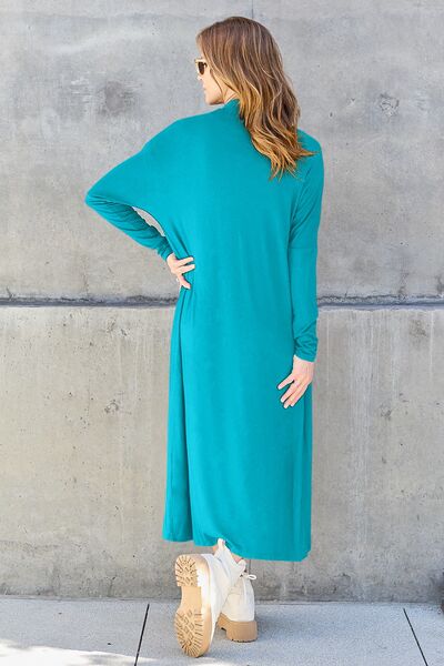 Basic Bae Full Size Open Front Long Sleeve Cover Up - AngelMar Fashion