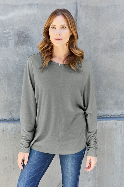 Round Neck Long Sleeve Tee 