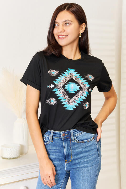 Simply Love Graphic Short Sleeve T-Shirt - AngelMar Fashion