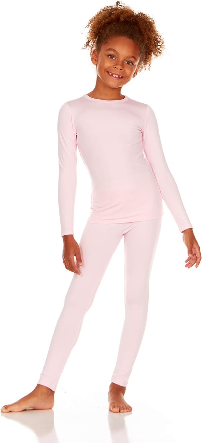 Thermajane Girls Thermal Underwear Set for Kids Long Johns Underwear Ultra Soft Winter Base Layer for Girls - AngelMar Fashion