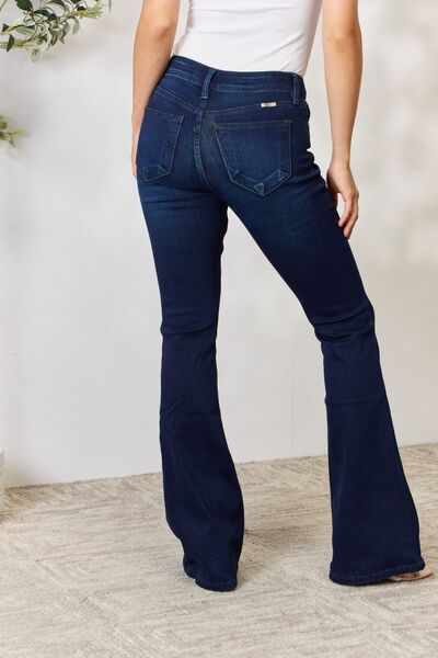 Kancan Full Size Mid Rise Flare Jeans - AngelMar Fashion