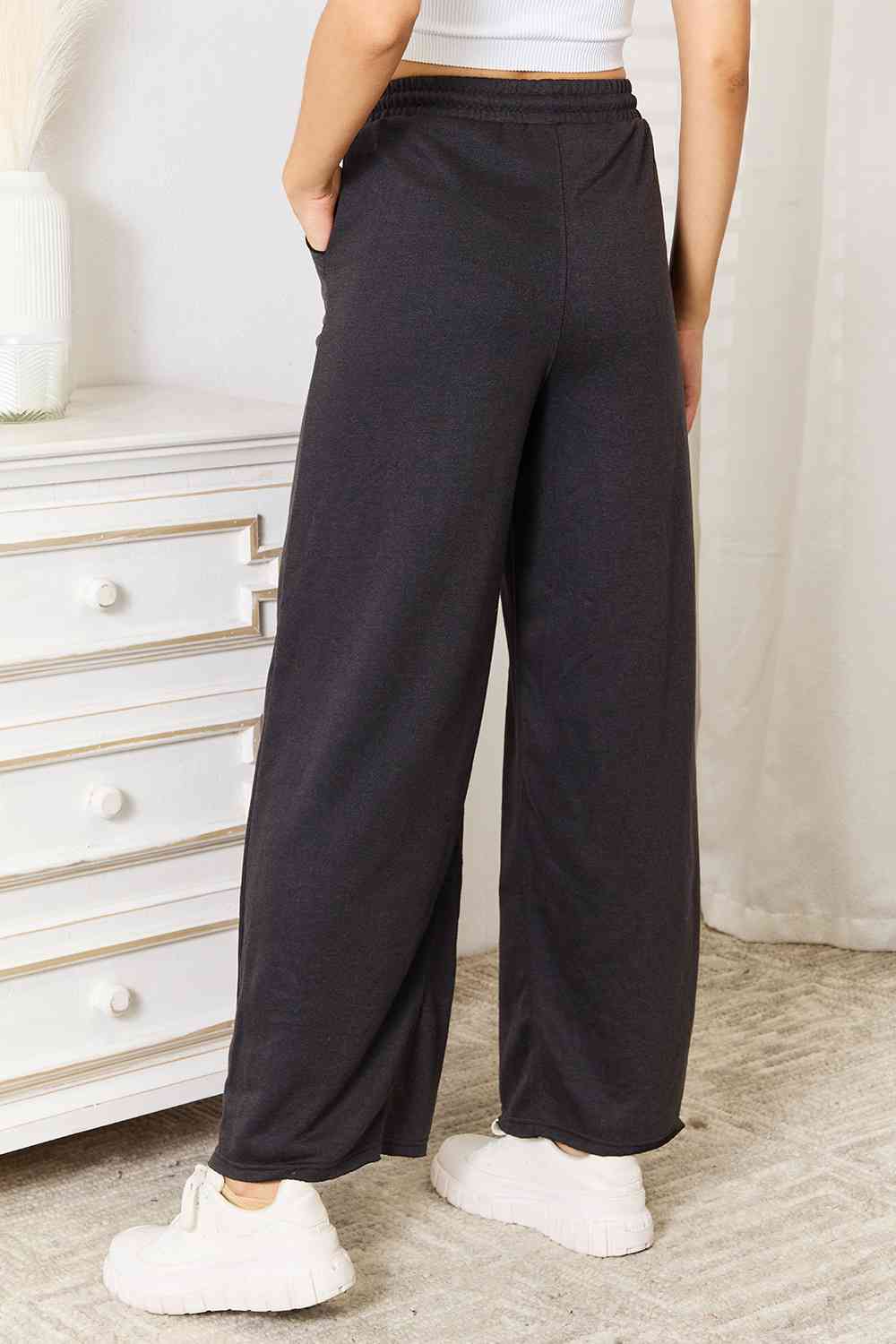 Basic Bae Wide Leg Pocketed Pants - AngelMar Fashion