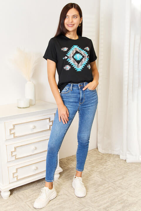 Simply Love Graphic Short Sleeve T-Shirt - AngelMar Fashion