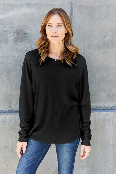 Round Neck Long Sleeve Tee 