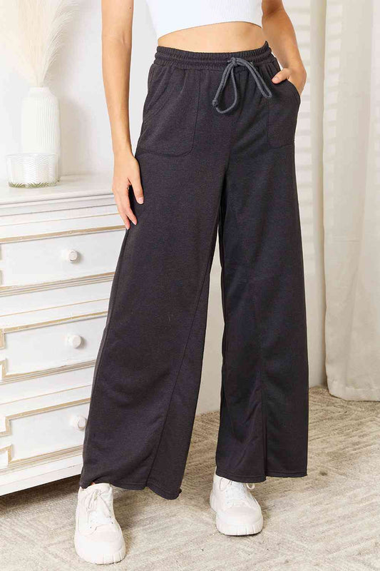 Basic Bae Wide Leg Pocketed Pants - AngelMar Fashion